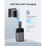  Pin Dự Phòng Kèm Cáp Type-C & Lightning CUKTECH CP24 LPB200NL 20000mAh 40W (1*Type-C + 1*USB-A port, LED Display, Flight Approved, CCC / 3C Certification) 