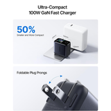  Củ Sạc Nhanh Baseus PicoGo AH22 100W (3*Type-C port, PowerTune 3.0, 3 Charging Modes, Smart Digital Display) 