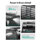  Quạt Đeo Thắt Lưng / Để Bàn AECOOLY High Velocity 2W (6000mAh/9000mAh, 5 Wind Speeds) 