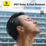  Tai nghe Bluetooth TWS Baseus Bowie MC1 OL Open-Ear (Bluetooth v5.4, 9H, Al Bass-Enhancement Algorithm & Full Sound Clarity, IP57, 0.8 mm Large Amplitude, AI ENC, Anti-Drop, 3-Magnet Driver Design, Customizable APP Control) 