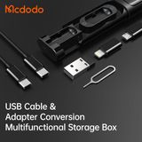  Hộp Đựng Cáp Đa Năng MCDODO WF-172 (C to C Cable 29cm + Connector+ SIM Eject Pin+ Card Slot) 