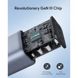  Củ Sạc Nhanh AUKEY PA-B6U 67W (2*Type-C + 1*USB-A Port, UFCS certified, GaN Technology) 