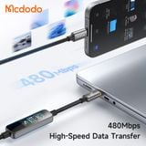 Cáp Sạc Nhanh C to C MCDODO CA-875 240W (with TFT Screen Display, 1.2m, 480Mbps) 