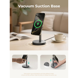  Đế Sạc Đứng Từ Tính Không Dây AUKEY Qi2.2 MagFusion LC-MC111 25W (Wireless Charging Qi2.2, 35° Adjustable Viewing Angle) 