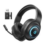  Tai Nghe Chụp Tai Không Dây QCY Heroad V200 Tri-Mode Edition (Bluetooth v6.0, 240H, With Wired USB-C Cable + 2.4GHz, RGB Light, 7.1 Surround Sound, Detachtable Noise Canceling Mic) 