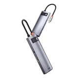  Hub chuyển đa năng Baseus Metal Gleam Series Multifunctional Docking Station cho Macbook/Laptop/Smartphone/Tablet/iPad (Type-C to HDMI/DP/VGA/USB3.1/USB3.0/LAN/SD Card Reader/Type C PD 100W, Multifunctional HUB) 
