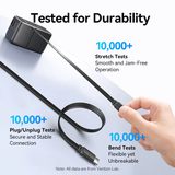  Củ Sạc Du Lịch Đa Năng Tích hợp cáp sạc dây rút VENTION FJI 65W Travel Universal Charger  (1C + 2A Ports, GaN V, 65W/60W/5W, with Built-in USB-C Cable) 