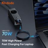  Bộ Sạc Chống Sét 4-in-1 MCDODO CH-462 70W (1*AC Outlet Up to 2500W + 2*Type-C port + 1*USB-A port) 