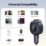  Tẩu Sạc Cho Ô Tô Baseus PrimeTrip VR2 30W (with 31.5-Inch Retractable Cable C+Type-C Port, Uninterrupted & Ultra-Safe Charging, 360° Rotation) 