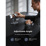  Đế Sạc Đứng Không Dây 2-in-1 AUKEY Qi2.2 MagFusion 2X LC-MC213 25W (Wireless Charging Qi2.2 25W, Strong Magnetic Force, 360° Rotation) 