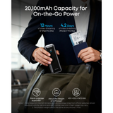  Pin Dự Phòng ANKER Prime A110B 20000mAh 220W (ActiveShield™ 4.0, PowerIQ™ 4.0, Real-Time Monitors, Controls via App, Adjustable Power Settings, Customize Screensaver, Flight Approved) 