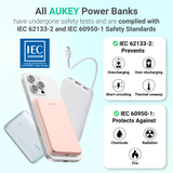  Pin Dự Phòng Không Dây AUKEY PB-MS07A 5000mAh 20W (CCC / 3C Certification, 1*Type-C port, Qi2 15W Wireless Charging, Ultra-Slim & Lightweight, Airline Safe) 
