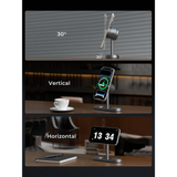  Đế Sạc Không Dây Để Bàn 3-in-1 AUKEY MagFusion 3X Pro LC-MC315 25W (Qi2.2, Strong magnetic attraction, Active Cooling System) 