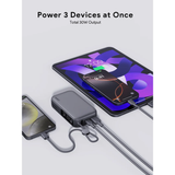  Pin Dự Phòng AUKEY PB-Y47 10000mAh 30W (1*Type-C + 1*USB-A Port + Built-in Type-C cable, Digital Display) 