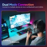  Tai Nghe Chụp Tai Không Dây QCY Heroad V200 Tri-Mode Edition (Bluetooth v6.0, 240H, With Wired USB-C Cable + 2.4GHz, RGB Light, 7.1 Surround Sound, Detachtable Noise Canceling Mic) 