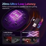  Tai Nghe Chụp Tai Không Dây QCY Heroad V200 Tri-Mode Edition (Bluetooth v6.0, 240H, With Wired USB-C Cable + 2.4GHz, RGB Light, 7.1 Surround Sound, Detachtable Noise Canceling Mic) 