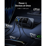  Củ Sạc Nhanh Baseus PicoGo AH11 140W (3*Type-C + 1*USB-A port, Digital Display, Includes Dura Fast Charging Cable C to C 240W 1.5m) 