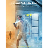  Quạt Cầm Tay Phun Sương Tốc Độ Cao AECOOLY Cold Air Ultra PM01S (7000mAh, Up to 30H, Digital Display, 70000RPM) 