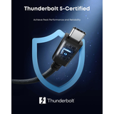  Cáp Sạc Nhanh C to C ANKER Prime A84N1 240W (80 Gbps, Thunderbolt 5, 8K@60Hz, 0.5m) 