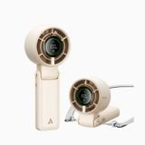  Quạt Cầm Tay AECOOLY Halo 02 5000mAh (7000rpm, 22H, 5-Speed Level Adjustment, Dual Air Channels, Ultra-High Wind Power, Foldable and placed on the desktop, Versatile Handheld/Desktop/Hanging Usage) 