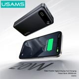  Pin Dự Phòng USAMS CD249 10000mAh/20000mAh 20W (Digital LED Display, USB + 2*Type-C Port) 