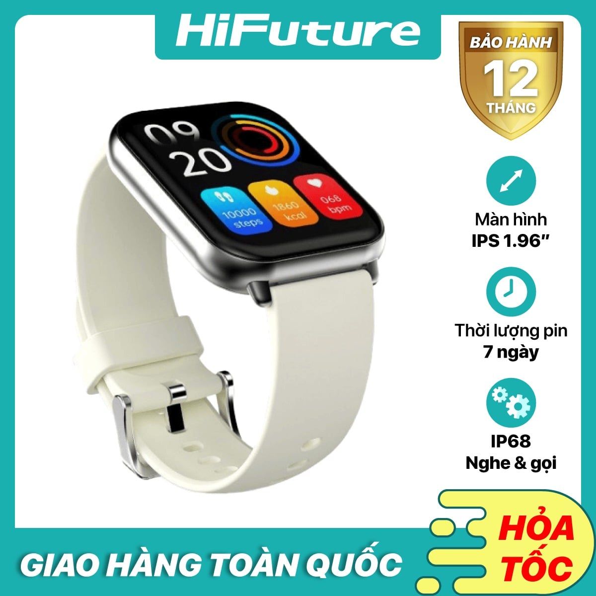  Đồng hồ thông minh HiFuture Zone 2 (1.96inch IPS, IP68, 7 Days) - Cũ 