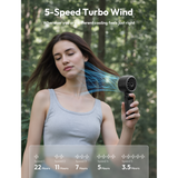  Quạt mini Cầm Tay AECOOLY Halo 02 3600mAh (7000rpm, 16.5H, 5-Speed Level Adjustment, Dual Air Channels) 