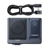  Bộ Sạc Để Bàn 3C+U Baseus NOMOS 5-in-1 140W (Qi2 Wireless Charging, Retractable Cable, Digital Display) 