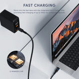  Cáp Sạc Nhanh C to C AUKEY CB-MCC101/CB-MCC102 100W (with LCD Display, 1/1.8m, 480Mbps) 