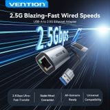  Đầu Chuyển Mạng LAN USB-A to 2.5G Ethernet VENTION CFS (2.5Gbps, 0.15m) 