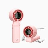  Quạt Cầm Tay AECOOLY Halo 02 5000mAh (7000rpm, 22H, 5-Speed Level Adjustment, Dual Air Channels, Ultra-High Wind Power, Foldable and placed on the desktop, Versatile Handheld/Desktop/Hanging Usage) 