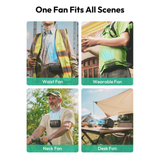  Quạt Đeo Thắt Lưng / Để Bàn AECOOLY High Velocity 2W (6000mAh/9000mAh, 5 Wind Speeds) 