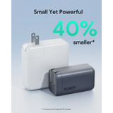  Củ Sạc Nhanh AUKEY PA-B6U 67W (2*Type-C + 1*USB-A Port, UFCS certified, GaN Technology) 