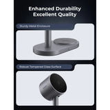  Đế Sạc Đứng Không Dây 2-in-1 AUKEY Qi2.2 MagFusion 2X LC-MC213 25W (Wireless Charging Qi2.2 25W, Strong Magnetic Force, 360° Rotation) 