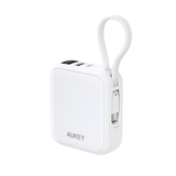  Pin Dự Phòng Không Dây AUKEY PB-MS22 10000mAh 20W (CCC / 3C Certification, 1*Type-C + 1*USB-A + 1*Type-C Built-in Cable, Digital Display, Support Wireless Charging 15W) 