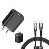  Bộ sạc nhanh, nhỏ gọn Baseus Super Si Quick Charger 20W dùng cho iPhone 12/iP11/XS Max (Type C, 20W/18W, PD/ QC3.0 Quick charger) 