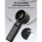  Quạt mini Cầm Tay AECOOLY Halo 02 3600mAh (7000rpm, 16.5H, 5-Speed Level Adjustment, Dual Air Channels) 