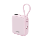  Pin Dự Phòng Không Dây AUKEY PB-MS22 10000mAh 20W (CCC / 3C Certification, 1*Type-C + 1*USB-A + 1*Type-C Built-in Cable, Digital Display, Support Wireless Charging 15W) 