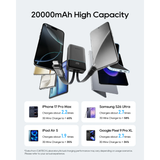 Pin Dự Phòng Kèm Cáp Type-C & Lightning CUKTECH CP24 LPB200NL 20000mAh 40W (1*Type-C + 1*USB-A port, LED Display, Flight Approved, CCC / 3C Certification) 
