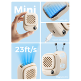  Quạt Đeo Cổ Cầm Tay Mini AECOOLY Click 01 (7000RPM, 3-Speed Level Adjustment, Up to 9H, 2000mAh, 7m/s, Digital Display, ≤30db) 