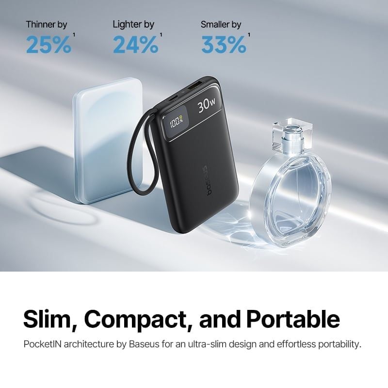  Pin Dự Phòng Baseus EnerFill FC11 30W (10000mAh/20000mAh, 1*Type-C + 1*USB-A port, Digital Display) 