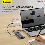  Hub mở rộng Baseus Metal Gleam Gen2 6-in-1 – Đa năng, dùng cho Macbook/Laptop/iPad/Smartphone, bản nâng cấp mới  - Cũ 