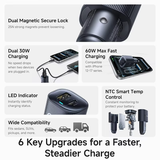  Tẩu Sạc Cho Ô Tô Baseus PrimeTrip VP2 60W (2*Type-C / Type-C + USB-A, Magnetic Secure Lock) 