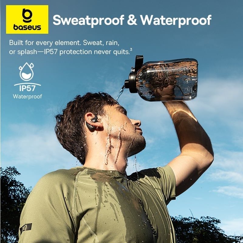  Tai Nghe Bluetooth TWS Baseus Eli Sport 2 (Bluetooth v6.0, 8H, IP57, SuperBass 2.0, Hi-Res Audio, 4-Mic ENC, Smart App Control) 