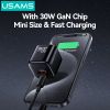  Củ Sạc Nhanh C+A USAMS CC270 30W (GaN Charger) 