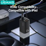  Củ Sạc Nhanh 2C+A USAMS CC272 / CC265 67W (GaN Charger, 3 Port, CC272 chân dẹp / CC265 chân tròn) 