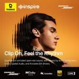  Tai Nghe Không Dây TWS Baseus Inspire XC1 Open-Ear (Bluetooth v6.1, 8H, IP66, Hi-Res Audio, LDAC, 4-Mic ENC, Sound by BOSE, 360° Sound Reality) 