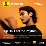  Tai Nghe Không Dây TWS Baseus Inspire XC1 Open-Ear (Bluetooth v6.1, 8H, IP66, Hi-Res Audio, LDAC, 4-Mic ENC, Sound by BOSE, 360° Sound Reality) 