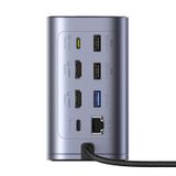  Hub Mở Rộng Đa Năng 12-in-1 Baseus NU1 Air Spacemate (USB-C to 2*HDMI 4K@60Hz+2*USB-C (10Gbps)+2*USB-A (5Gbps)+2*USB-A (480Mbps)+1*RJ45+SD/TF 3.0+1*USB-C (PD)) 