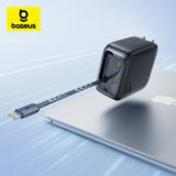  Củ Sạc Nhanh Baseus EnerCore CJ11 67W (2*Type-C port, With 82cm Type-C Built-in Cable, AI-Powered Real-Time Monitoring) 
